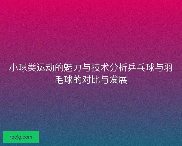 小球类运动的魅力与技术分析乒乓球与羽毛球的对比与发展