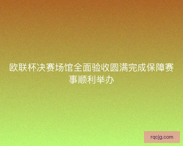 欧联杯决赛场馆全面验收圆满完成保障赛事顺利举办